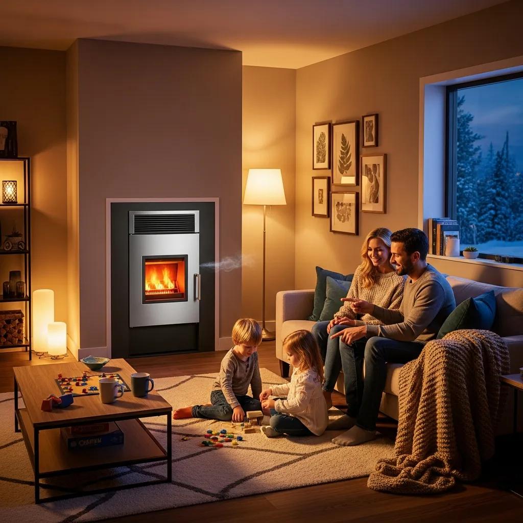 Cozy living room with a modern furnace, highlighting the importance of reliable heating